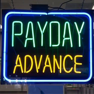 Neon Payday Advance Sign