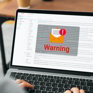 Warning sign on email