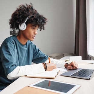 Teenager learning about smart money management