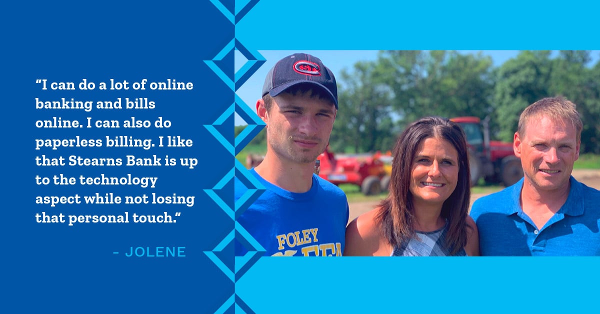 Farming family testimonial about working with Stearns Bank