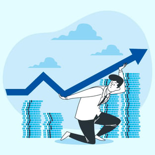 Infographic depicting funds growing over time