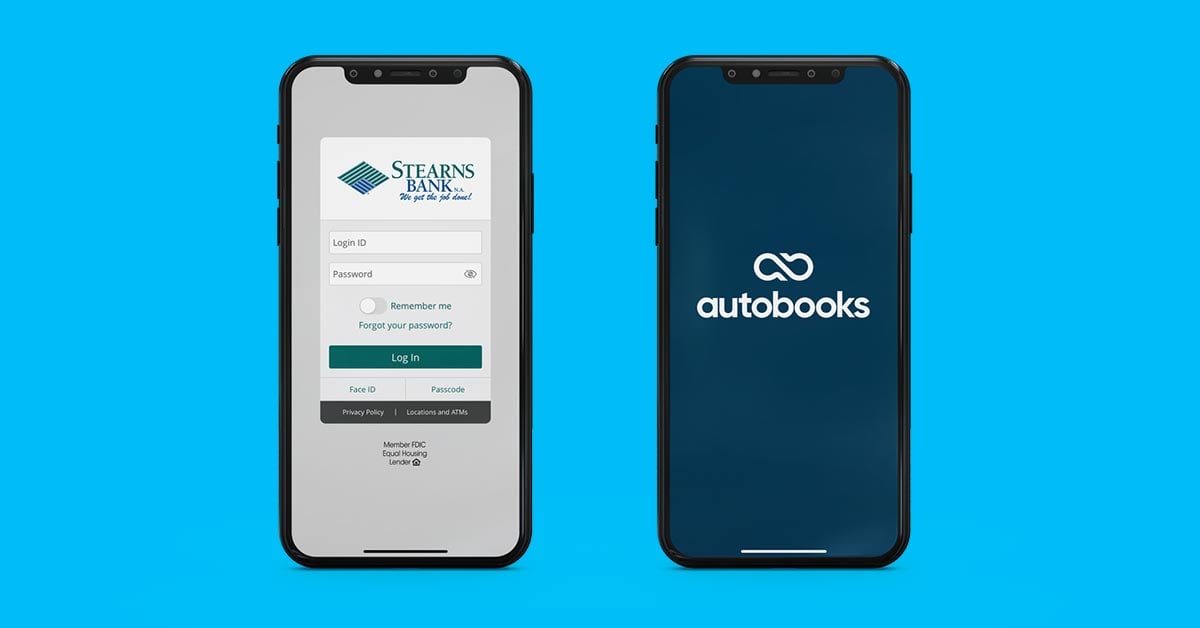 StearnsConnect and Autobooks applications on mobile phone