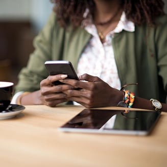 Woman using her phone