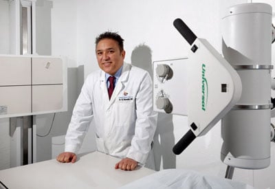 Dr. Nawabi with his imaging equipment