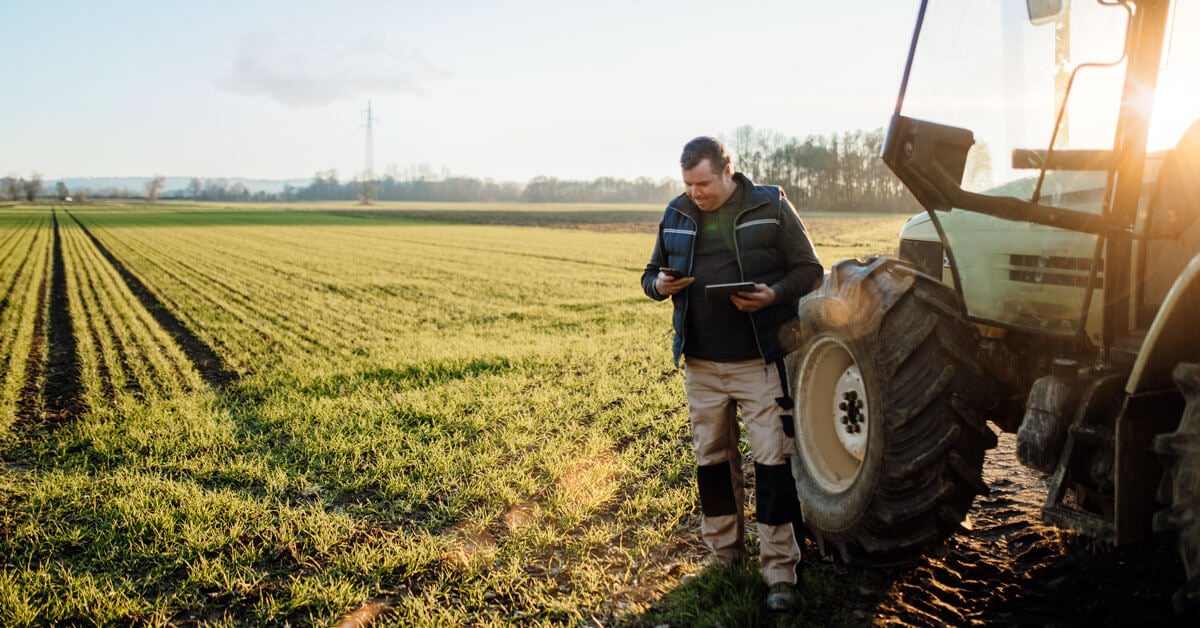 Business owner with financed farming equipment 