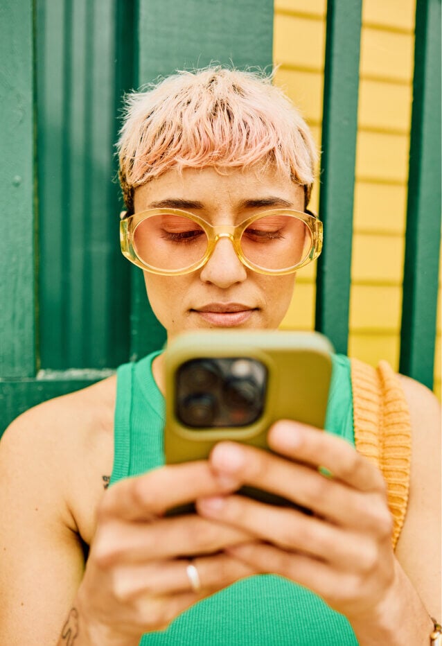 Person using their smartphone